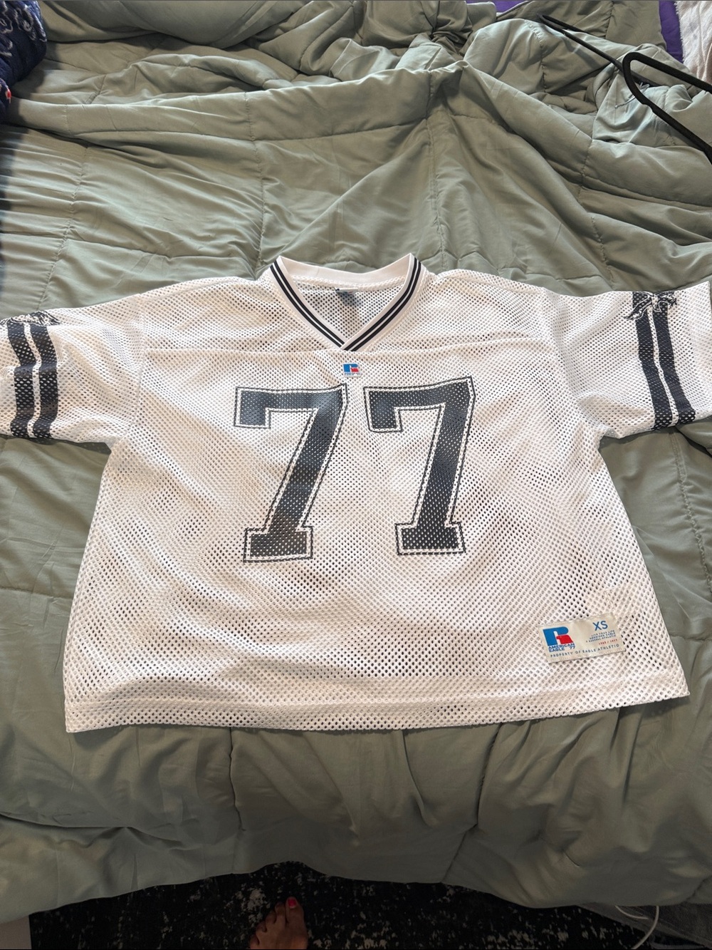 AE / Russell Athletic colab White Mesh Jersey Number 77